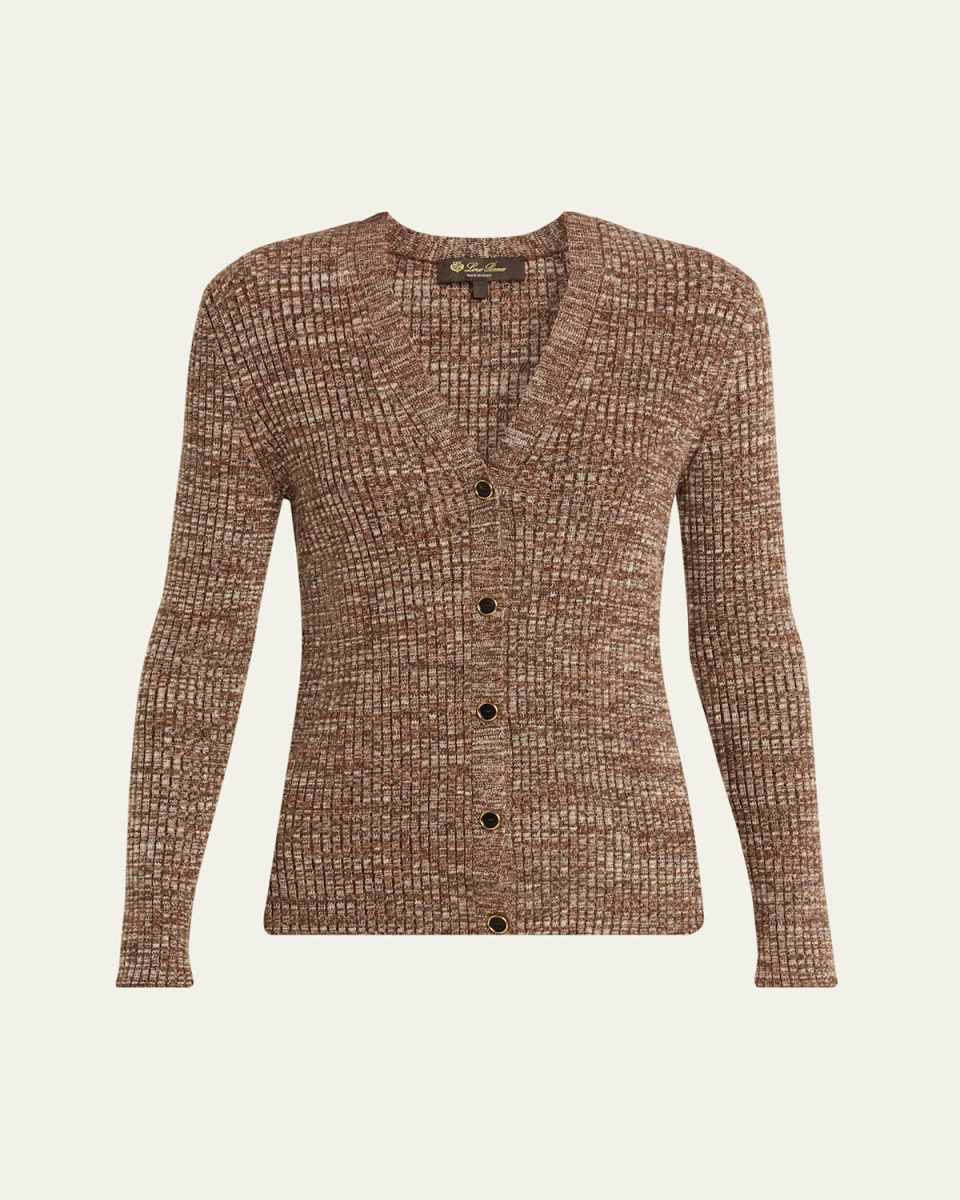 Banff V-Neck Cashmere Rib Cardigan